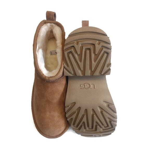 UGG Classic Womens Size 9 Ultra Mini New Heights Platform Boots Chestnut 1158311 - Picture 7 of 8